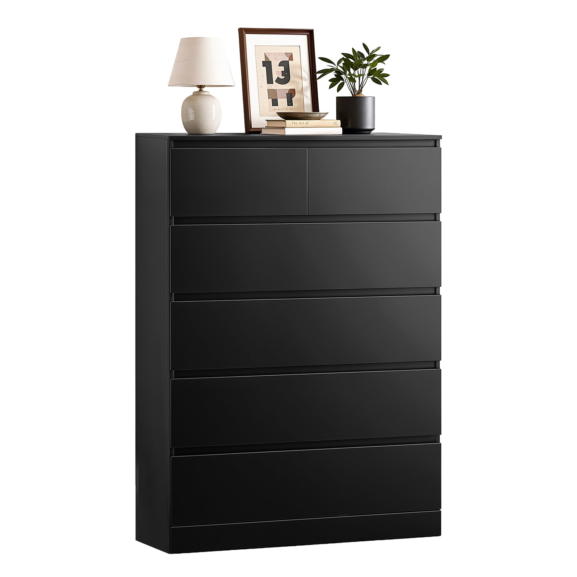 Artiss 6 Chest of Drawers Tallboy PEPE Black Awezingly