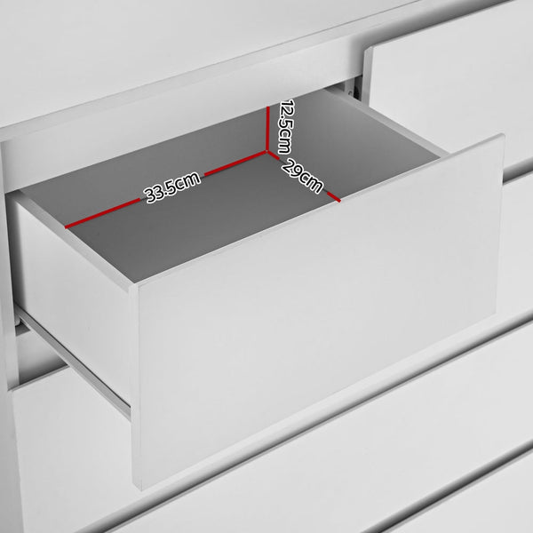 Artiss 6 Chest of Drawers - PEPE White Artiss