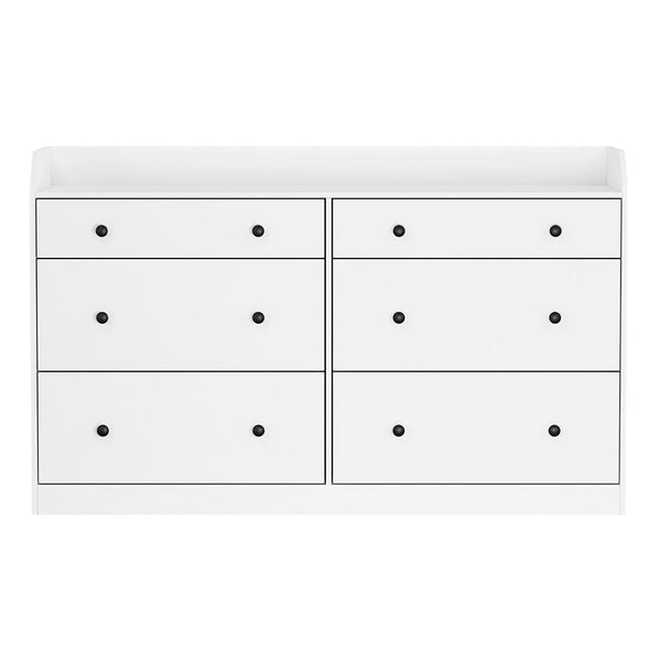 Artiss 6 Chest of Drawers - PETE White Artiss
