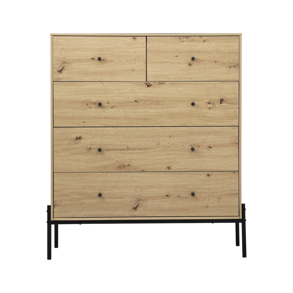 Artiss 5 Chest of Drawers - ARNO Pine Artiss
