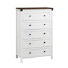 Artiss 5 Chest of Drawers Storage Tallboy White & Walnut