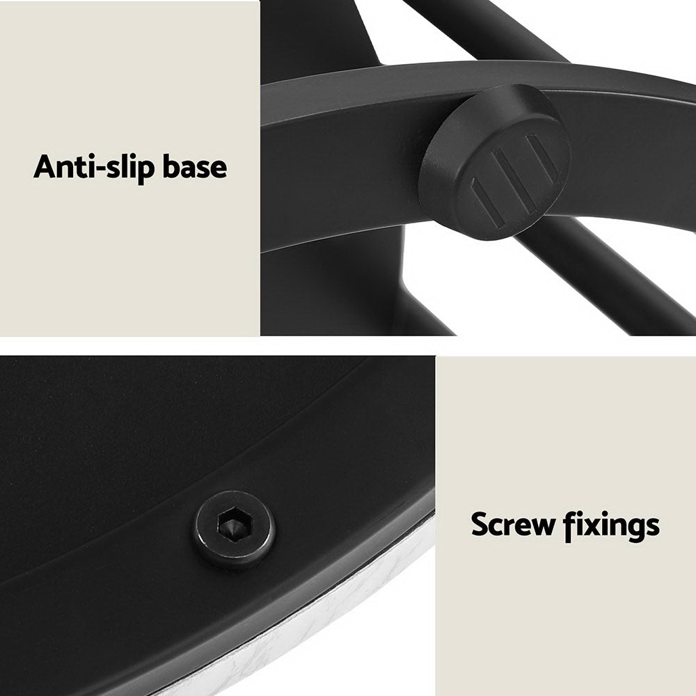 Artiss Coffee Table 2-Tier Round Marble Effect Artiss