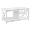 Artiss Coffee Table Storage Shelf White