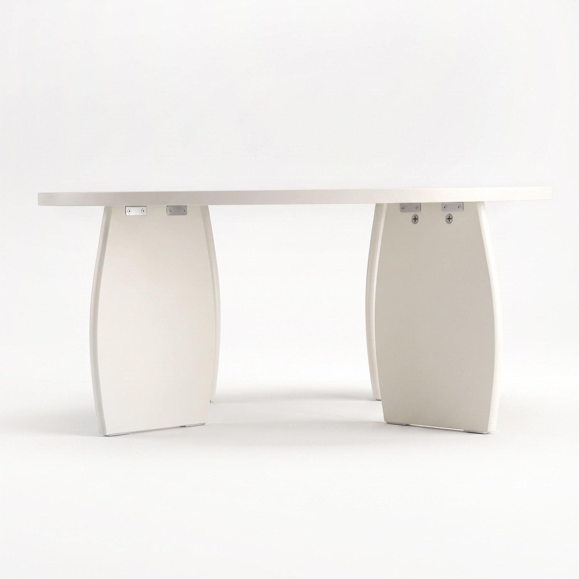 Artiss Round Coffee Table High-Gloss Center Table Minimalist Living Room Furniture 78x35cm Cream White Awezingly