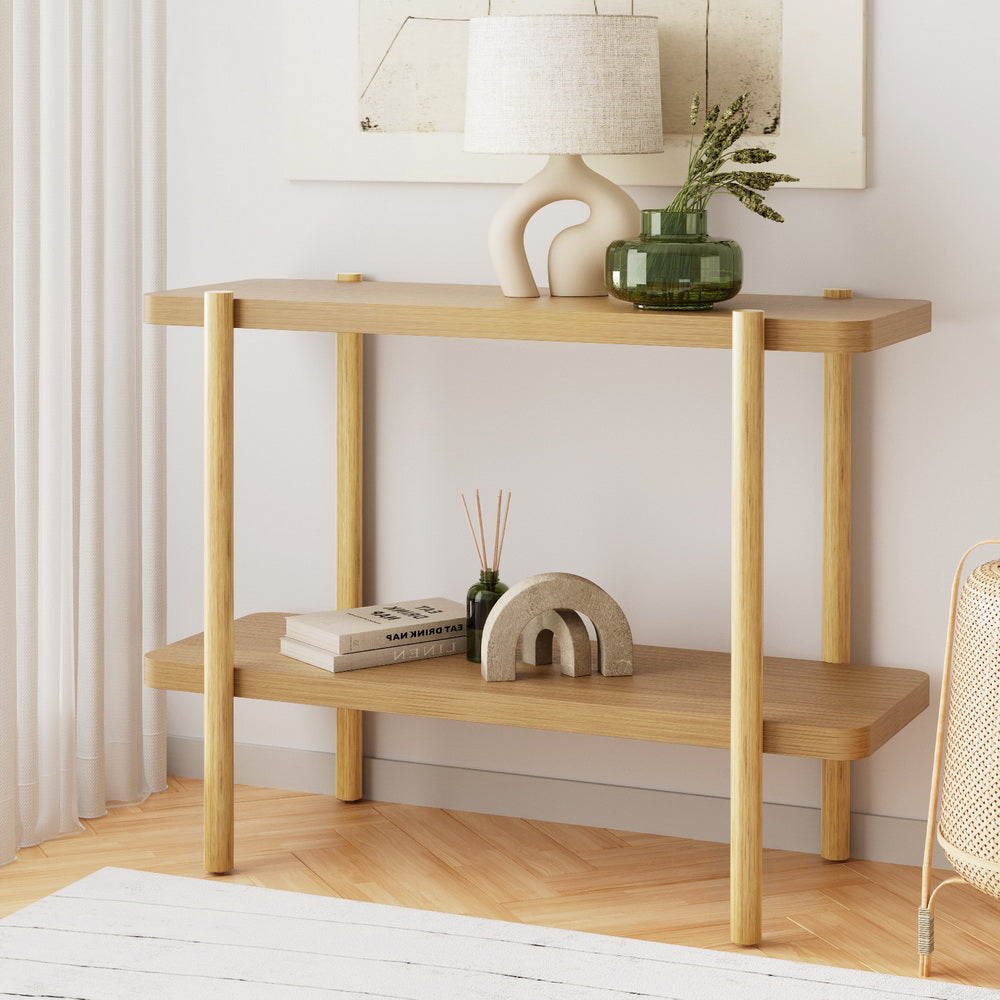 Artiss Console Table 92CM 2-tier Pine Sera Artiss
