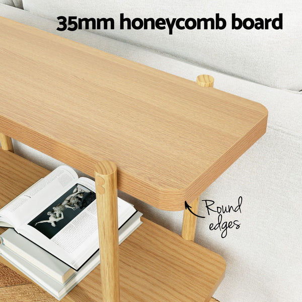 Artiss Console Table 92CM 2-tier Pine Sera Artiss