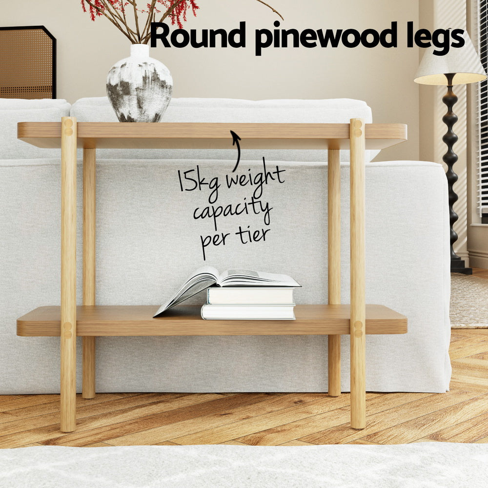 Artiss Console Table 92CM 2-tier Pine Sera Artiss