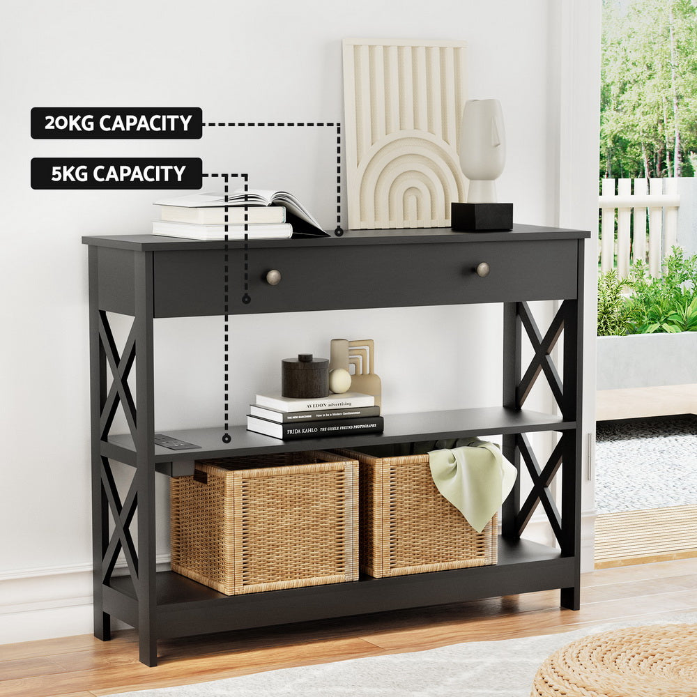 Artiss Console Table 3-tier USB Outlets Artiss