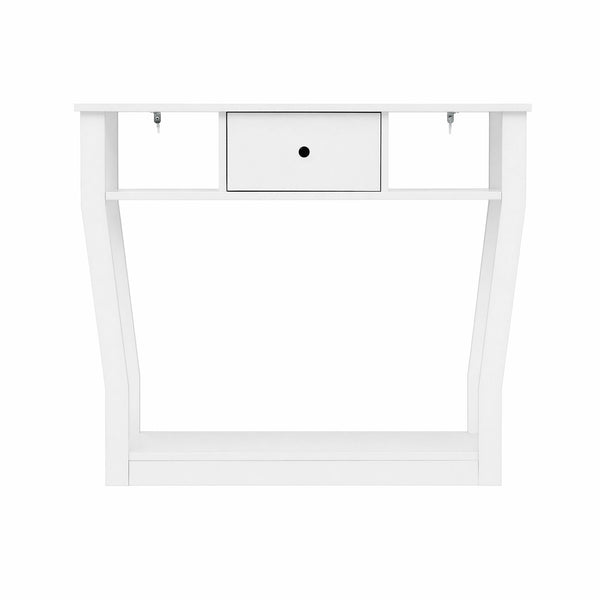 Artiss Console Table Entryway Hallway Sofa Side Table Drawer Shelf 100CM White Awezingly