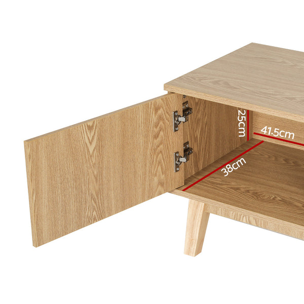 Artiss TV Cabinet Entertainment Unit Stand Storage Shelves TV Unit 140CM Artiss