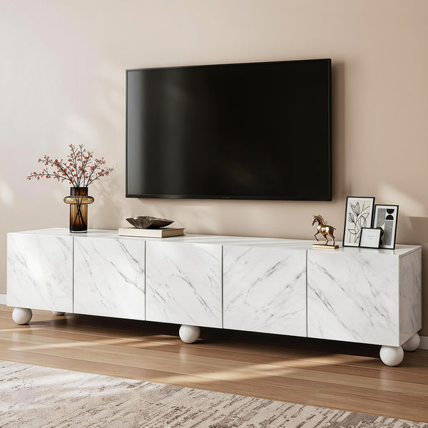 Artiss TV Unit Entertainment Unit Storage Cabinet 200cm White Awezingly