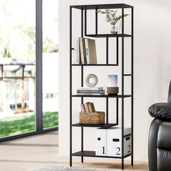 Artiss Bookshelf 5 Tiers RHYS Black Artiss