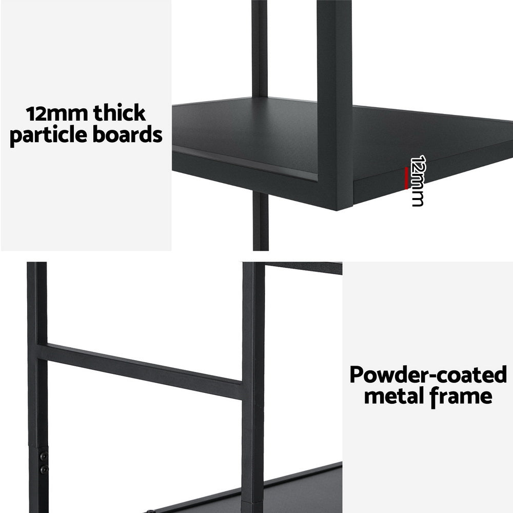 Artiss Bookshelf 5 Tiers RHYS Black Artiss