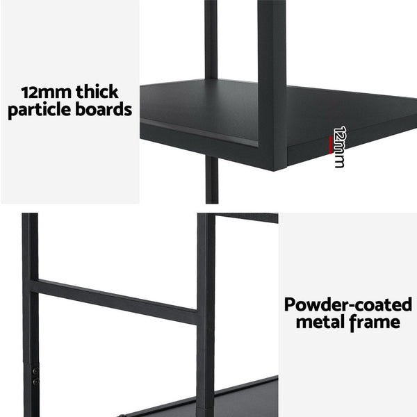 Artiss Bookshelf 5 Tiers RHYS Black Artiss