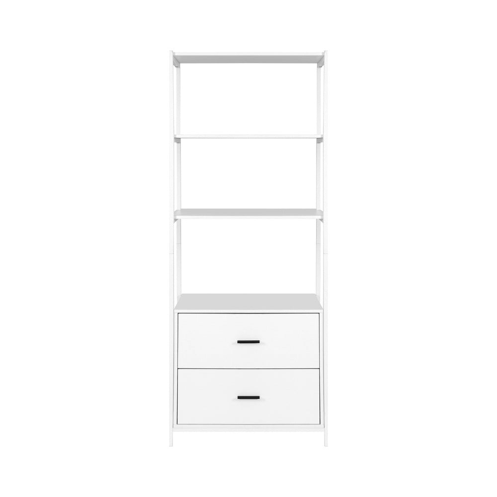 Artiss Bookshelf Display Shelf 2 Drawers 152CM White Artiss