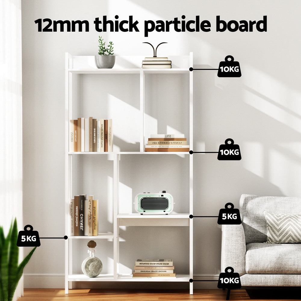 Artiss Bookshelf Display Shelves 5 Tiers 120cm White Artiss