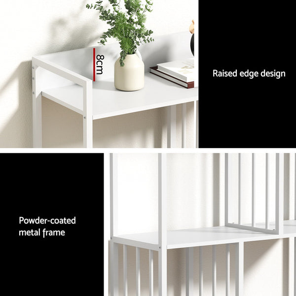 Artiss Bookshelf Display Shelves 5 Tiers 120cm White Artiss