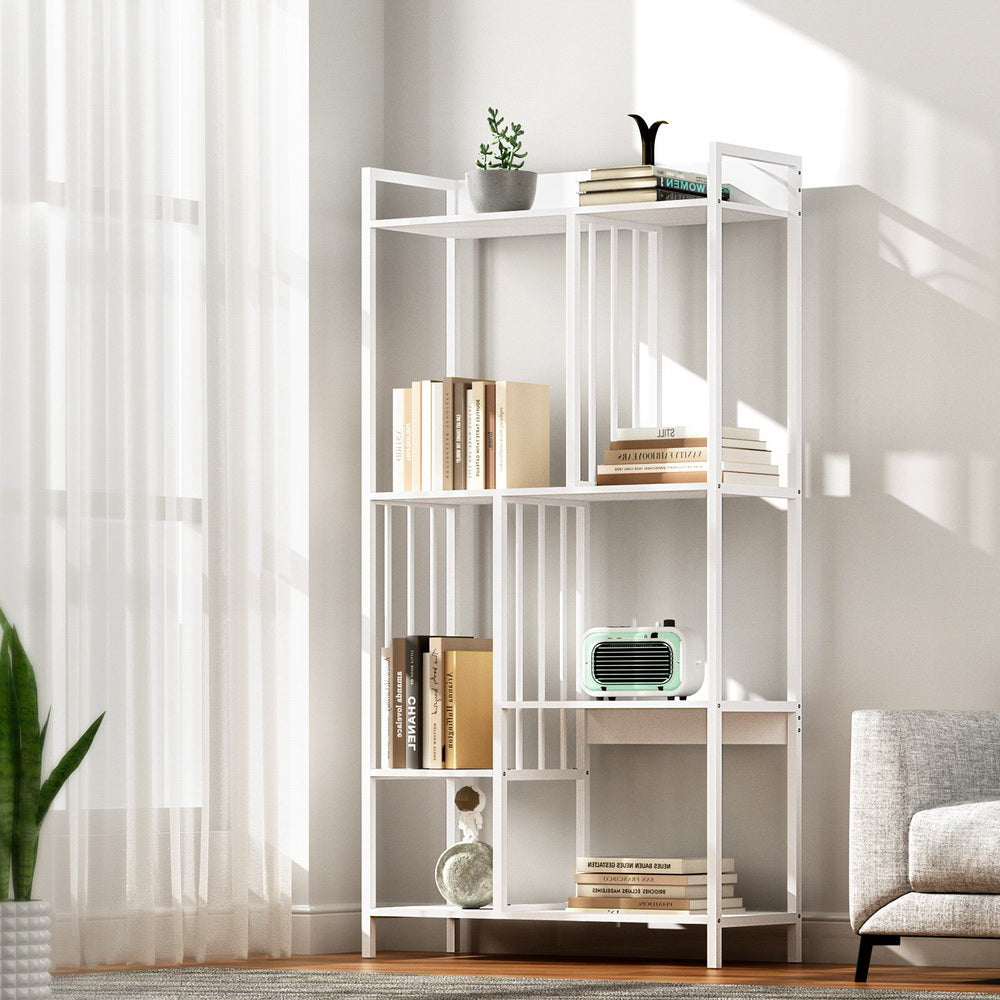 Artiss Bookshelf Display Shelves 5 Tiers 120cm White Artiss