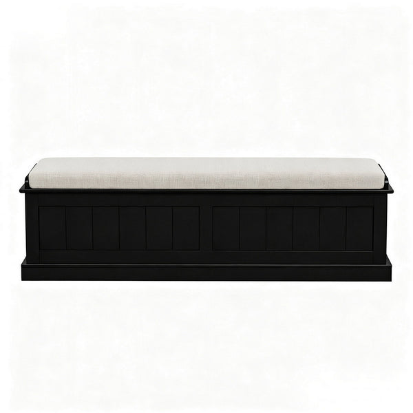 Artiss Storage Ottoman Blanket Box 140cm Fluted Black Awezingly