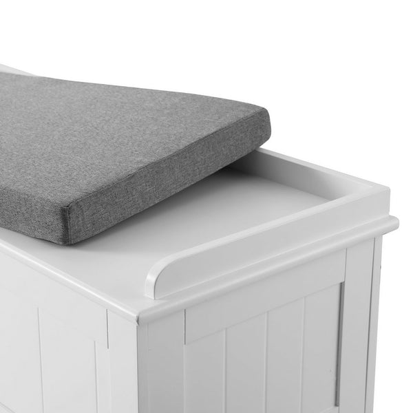 Artiss Storage Ottoman Blanket Box 140cm Fluted Grey Artiss