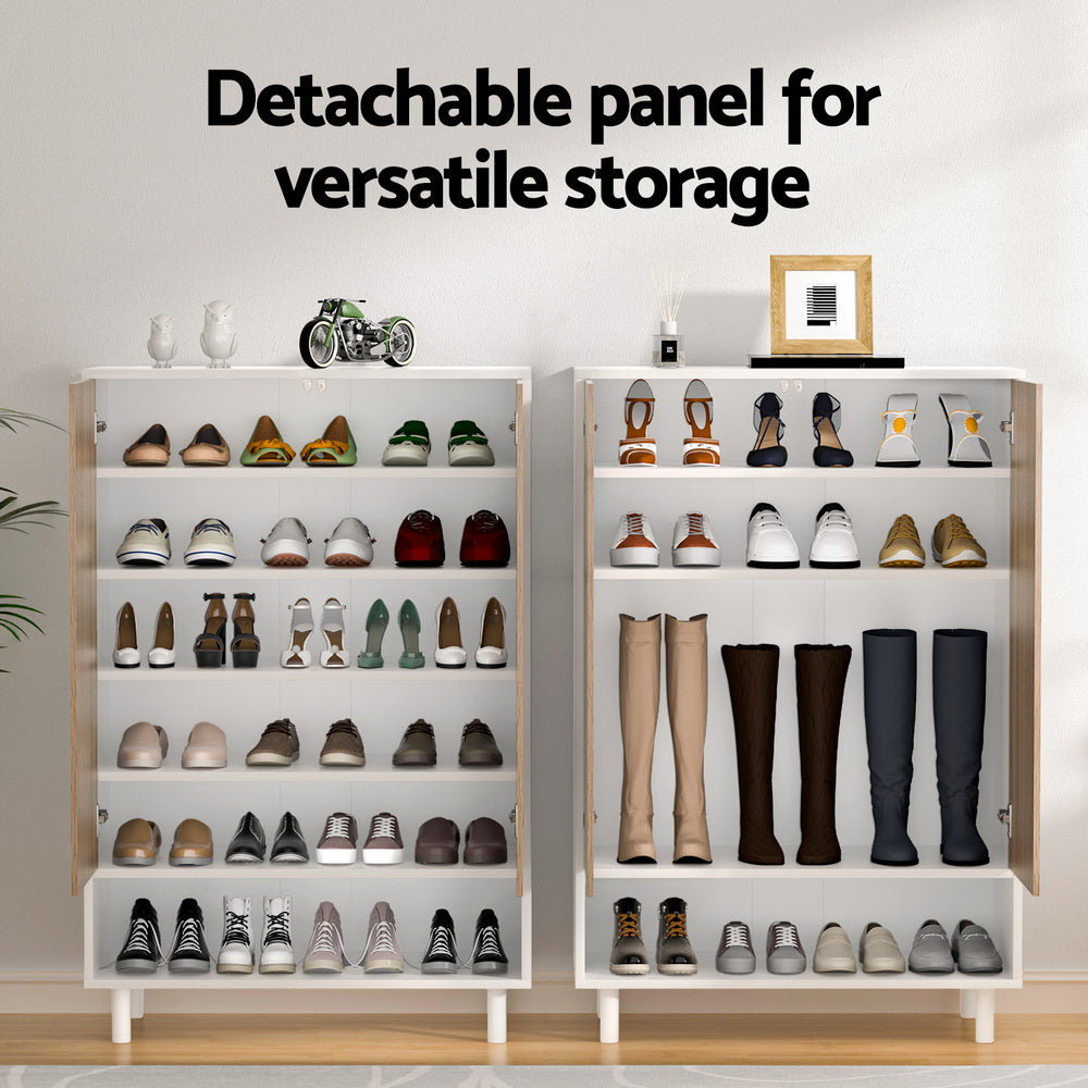 Artiss Shoe Rack Cabinet 24 Pairs 6-tier White Artiss