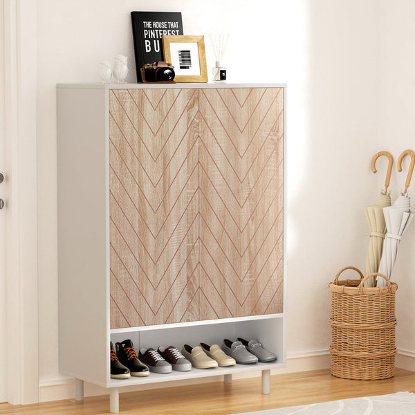 Artiss Shoe Rack Cabinet 24 Pairs 6-tier White Artiss