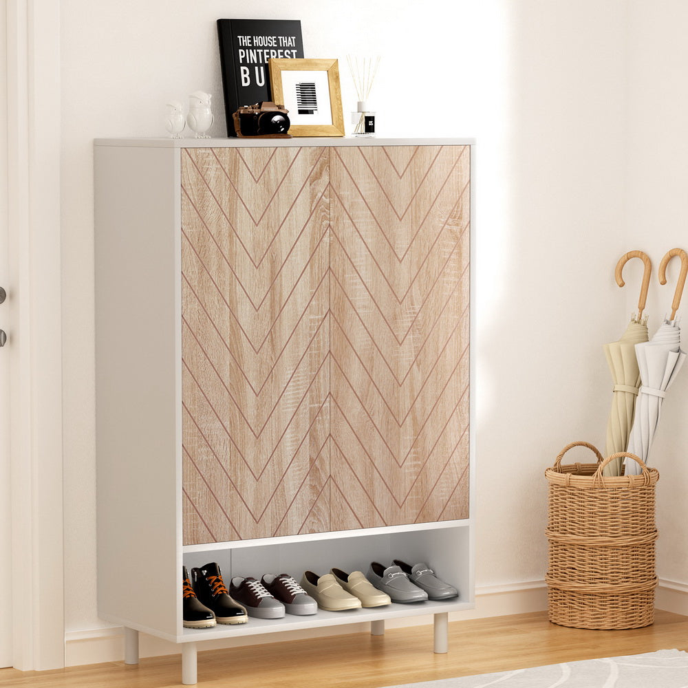 Artiss Shoe Rack Cabinet 24 Pairs 6-tier White Artiss
