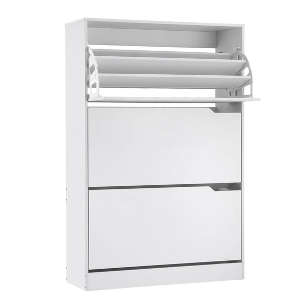 Artiss Shoe Rack Cabinet 24 Pairs Adjustable Shelf White Awezingly