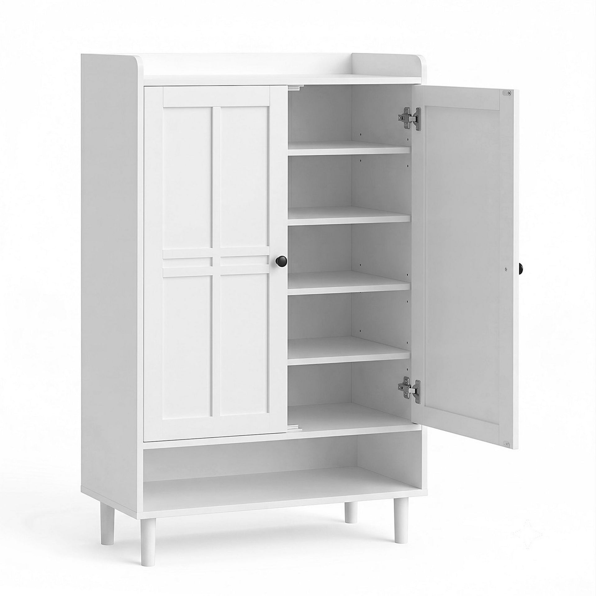 Artiss Shoe Rack Cabinet Storage Cupboard 3 Adjustable Shelves White Awezingly