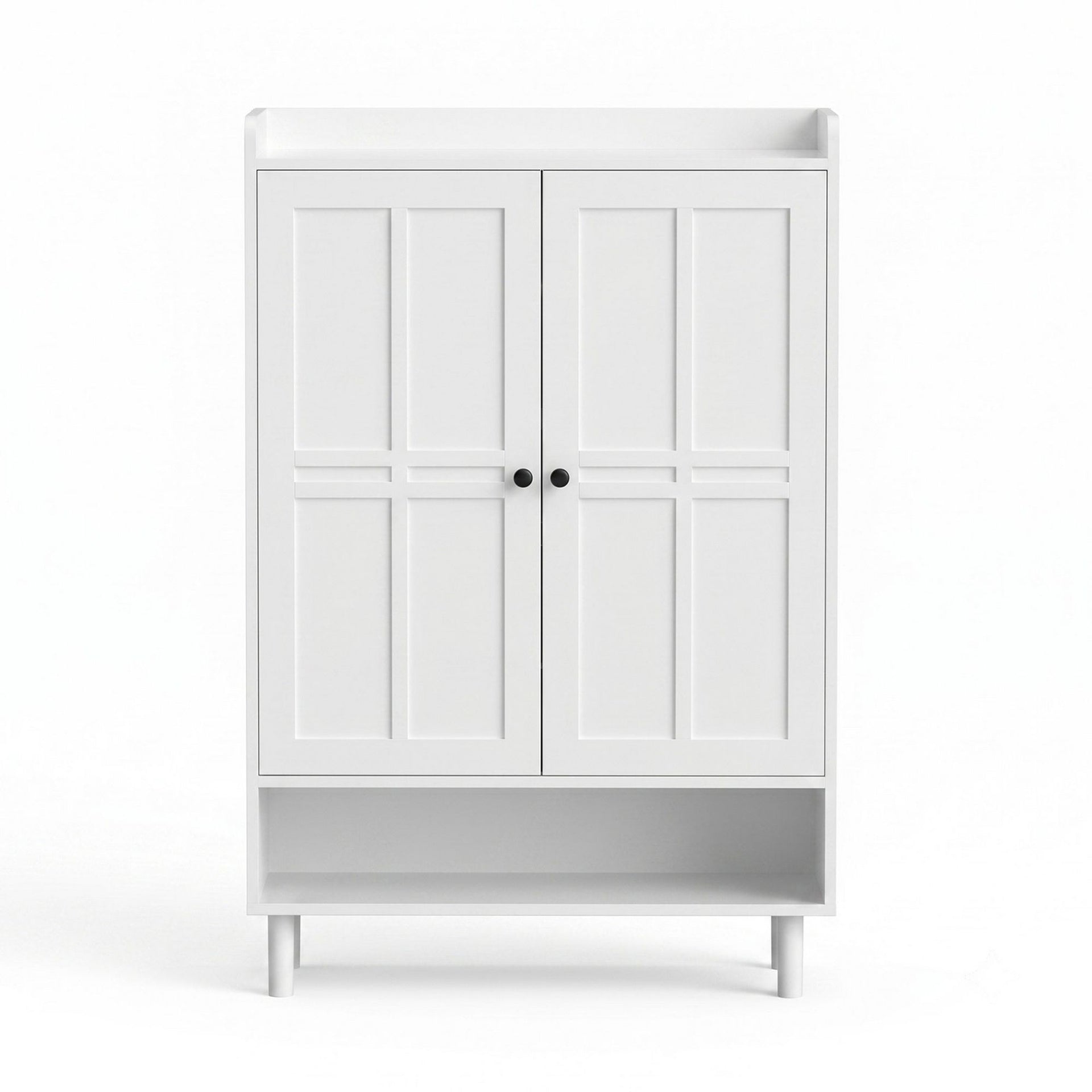 Artiss Shoe Rack Cabinet Storage Cupboard 3 Adjustable Shelves White Awezingly