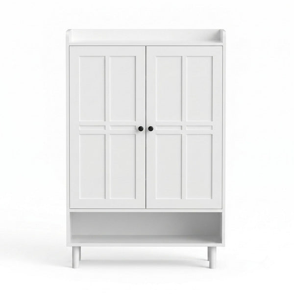 Artiss Shoe Rack Cabinet Storage Cupboard 3 Adjustable Shelves White Awezingly