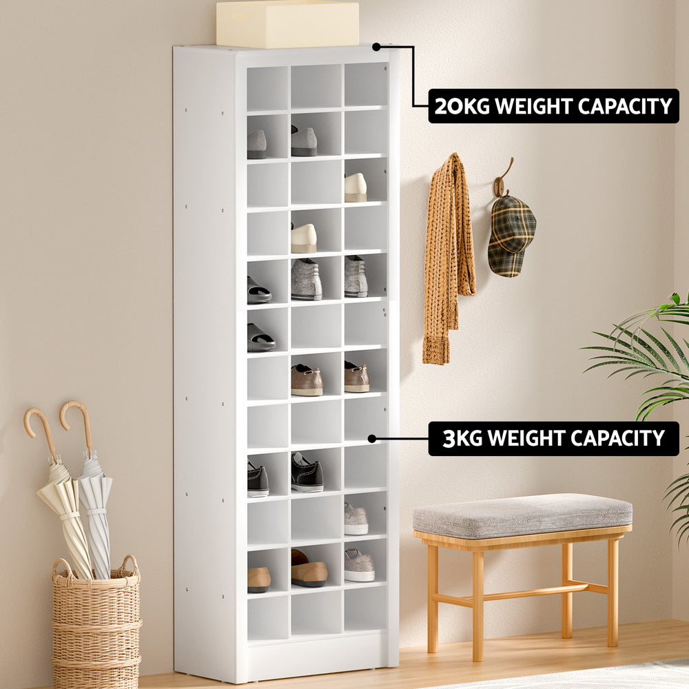 Artiss Shoe Rack 12-tier 36 Pairs Storage White Artiss
