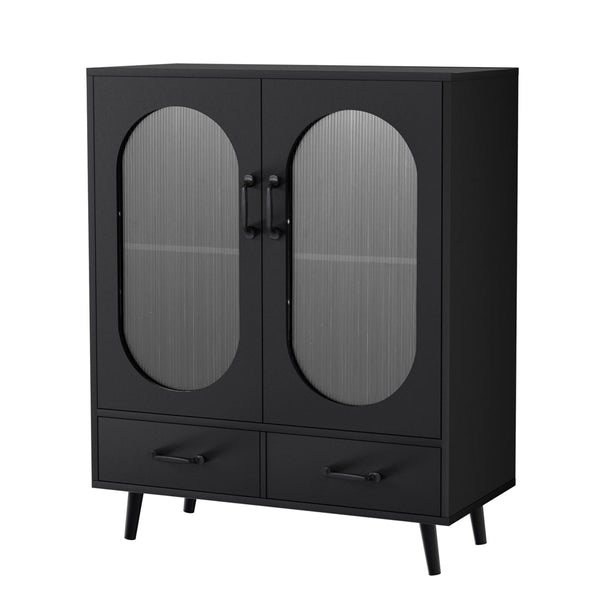 Artiss Buffet Sideboard Double Doors - Black Artiss