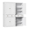 Artiss 2x Buffet Sideboard Cabinet 6-Tier Storage Pantry Cupboard Drawer White