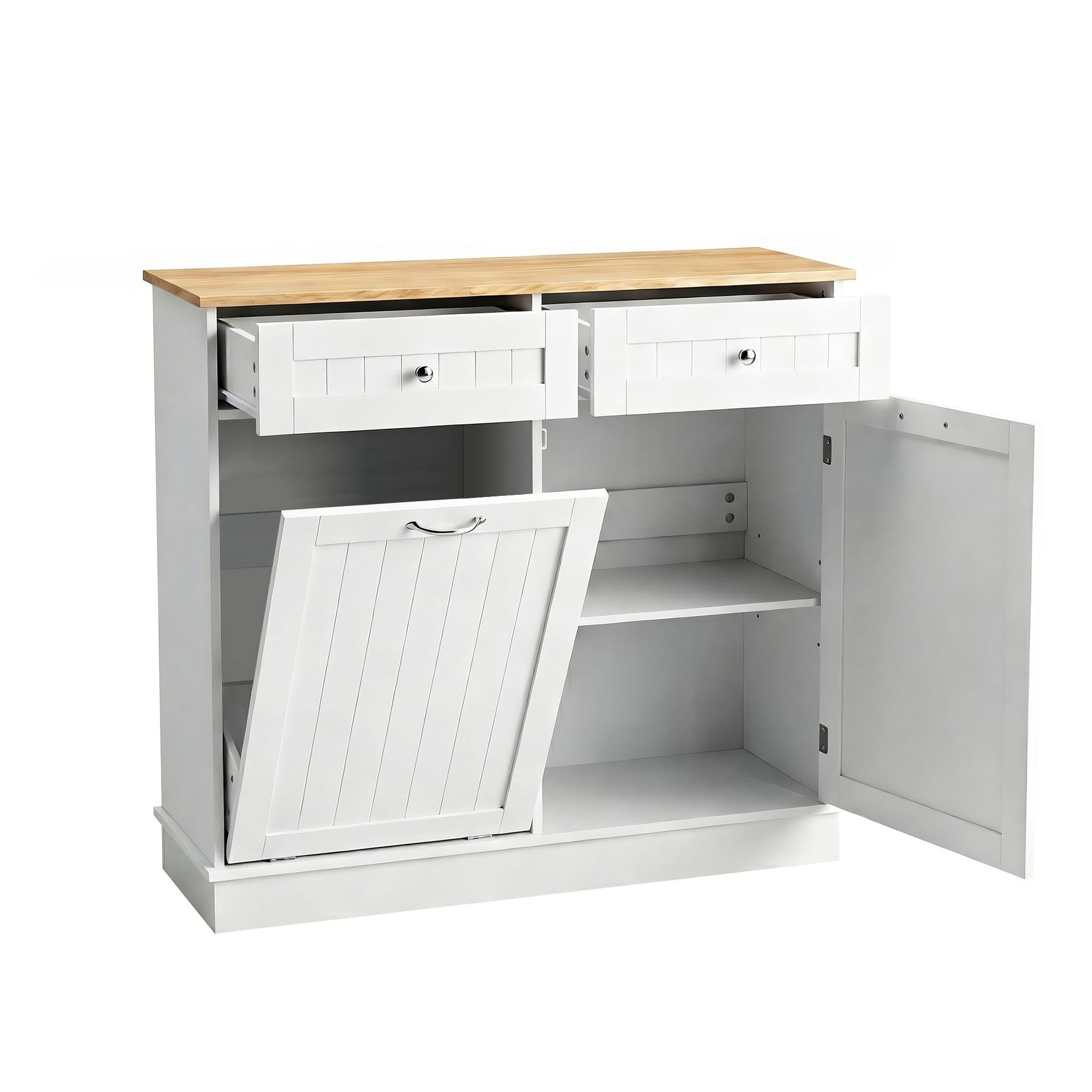 Artiss Buffet Sideboard Cabinet Kitchen Tilt Out Bin Holder Storage Cupboard Awezingly