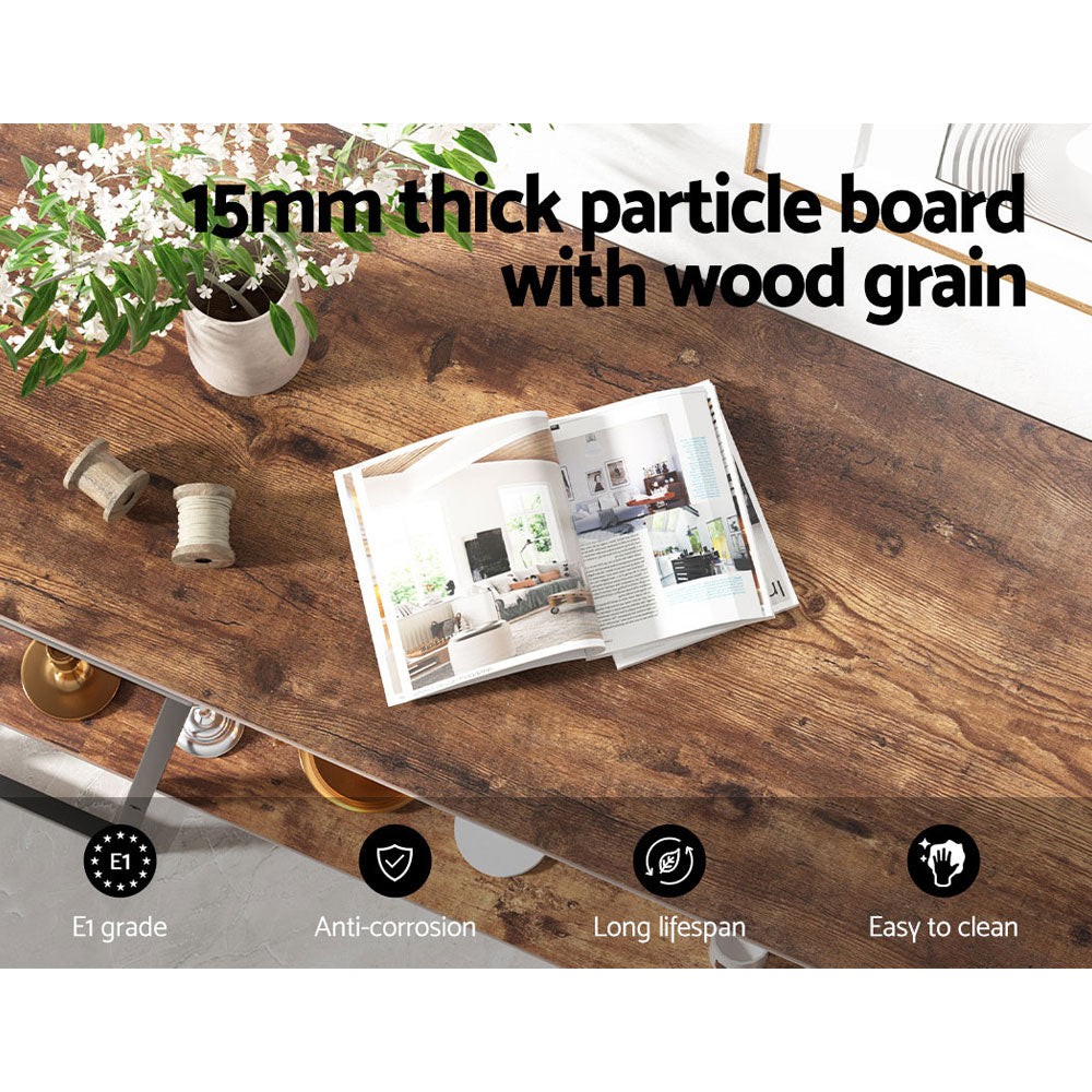 Artiss Console Table Hallway Sofa Table Entry Desk Retro Metal Display Shelf Artiss