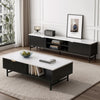 Artiss TV Unit & Coffee Table Set Storage Shelf Black