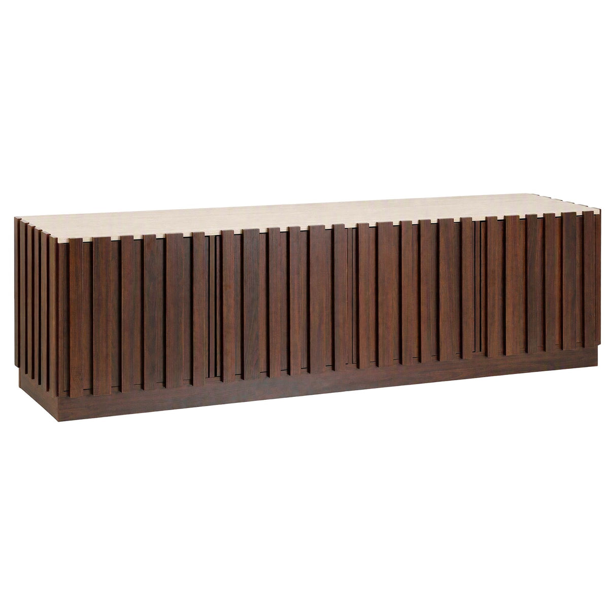 Artiss 180cm TV Unit Entertainment Cabinet Fluted Style Anti-tip Kit Walnut Awezingly