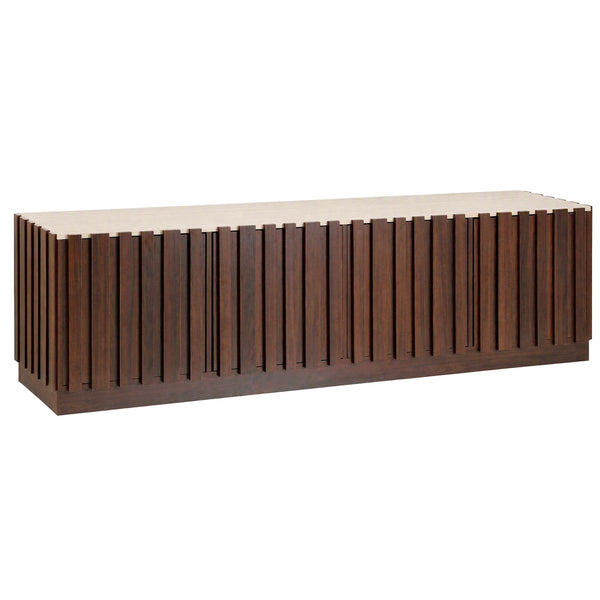 Artiss 180cm TV Unit Entertainment Cabinet Fluted Style Anti-tip Kit Walnut Awezingly