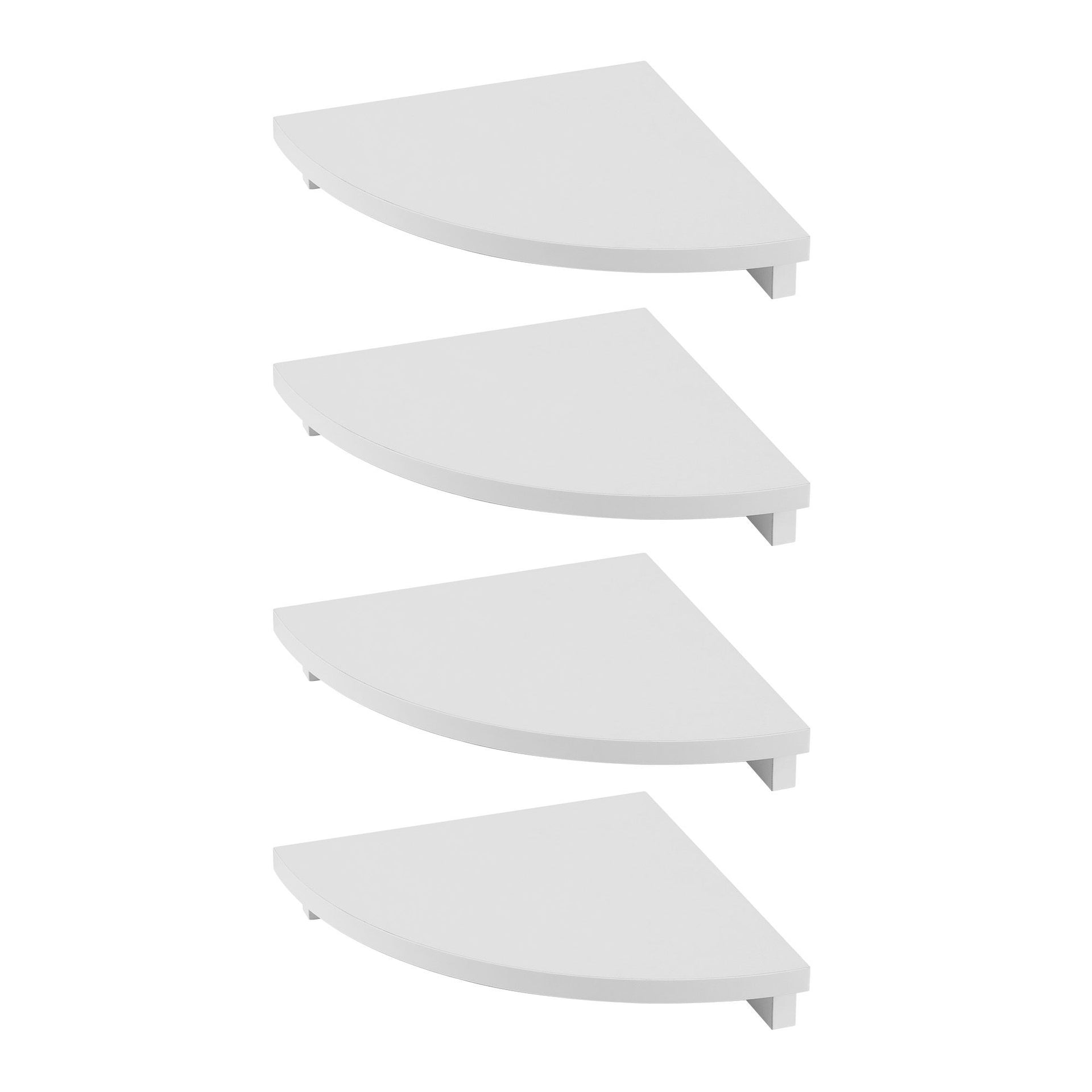 Artiss 4pc Corner Floating Wall Shelf Wall Mounted Display Rack Round Edge White Artiss
