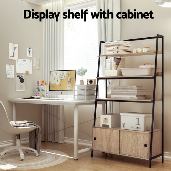 Artiss Bookshelf with Cabinet MIRA Oak Artiss