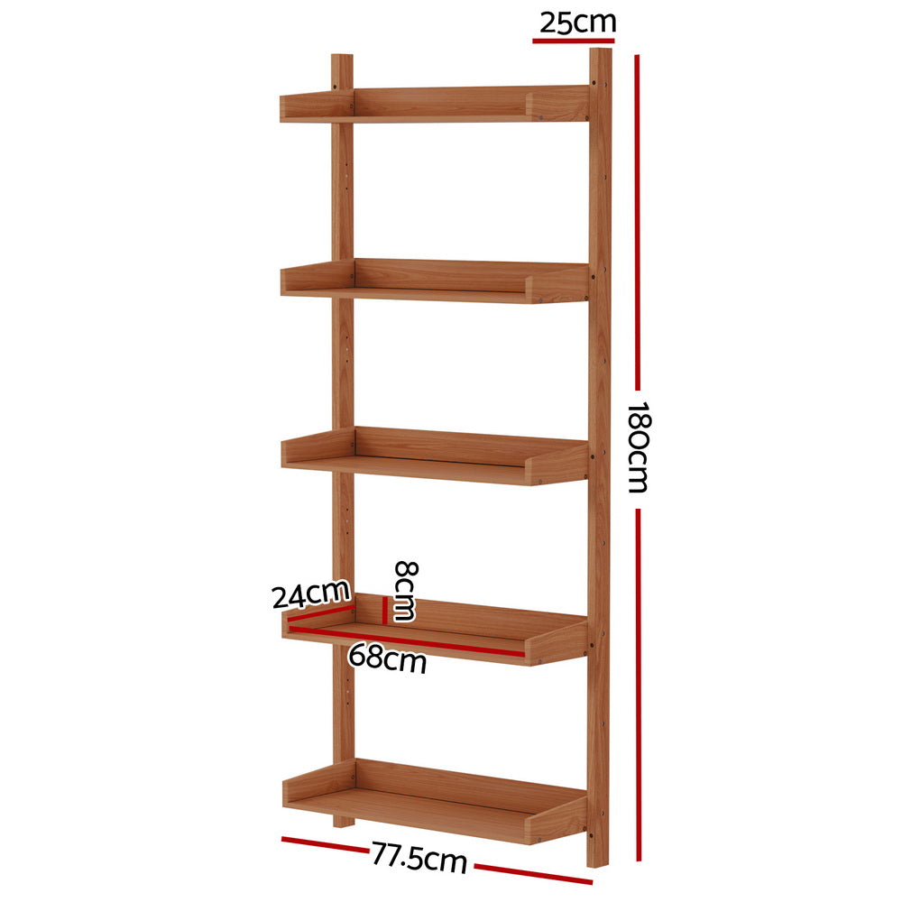 Artiss Bookshelf Floating Shelf  CAPIZ Oak Artiss