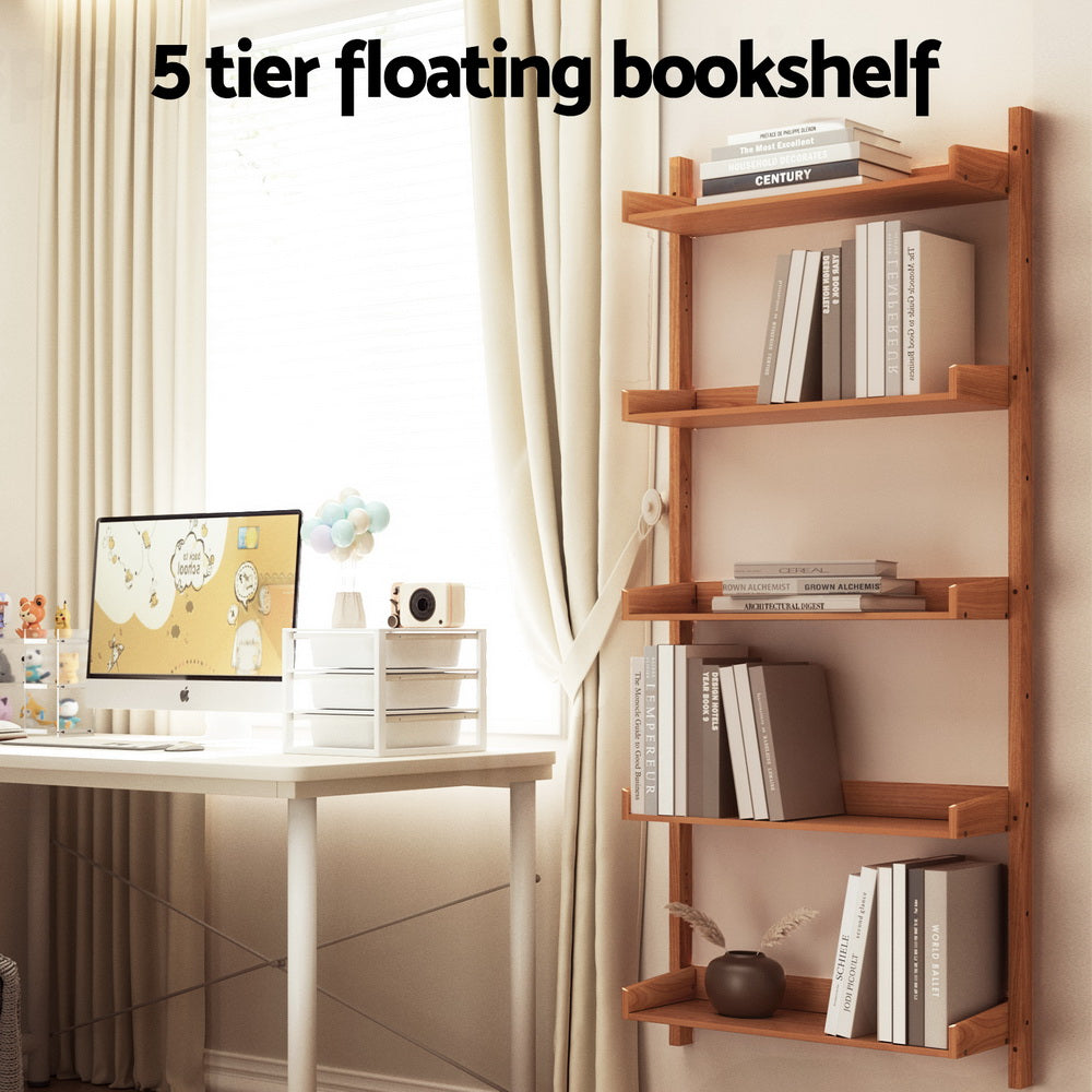 Artiss Bookshelf Floating Shelf  CAPIZ Oak Artiss
