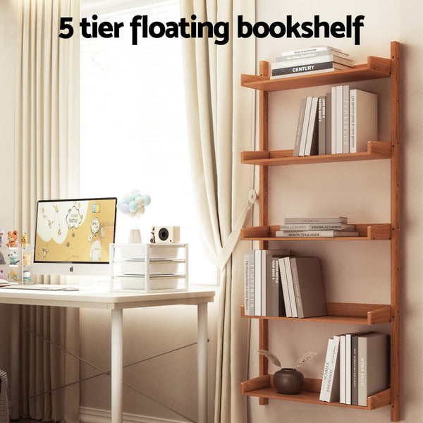 Artiss Bookshelf Floating Shelf  CAPIZ Oak Artiss