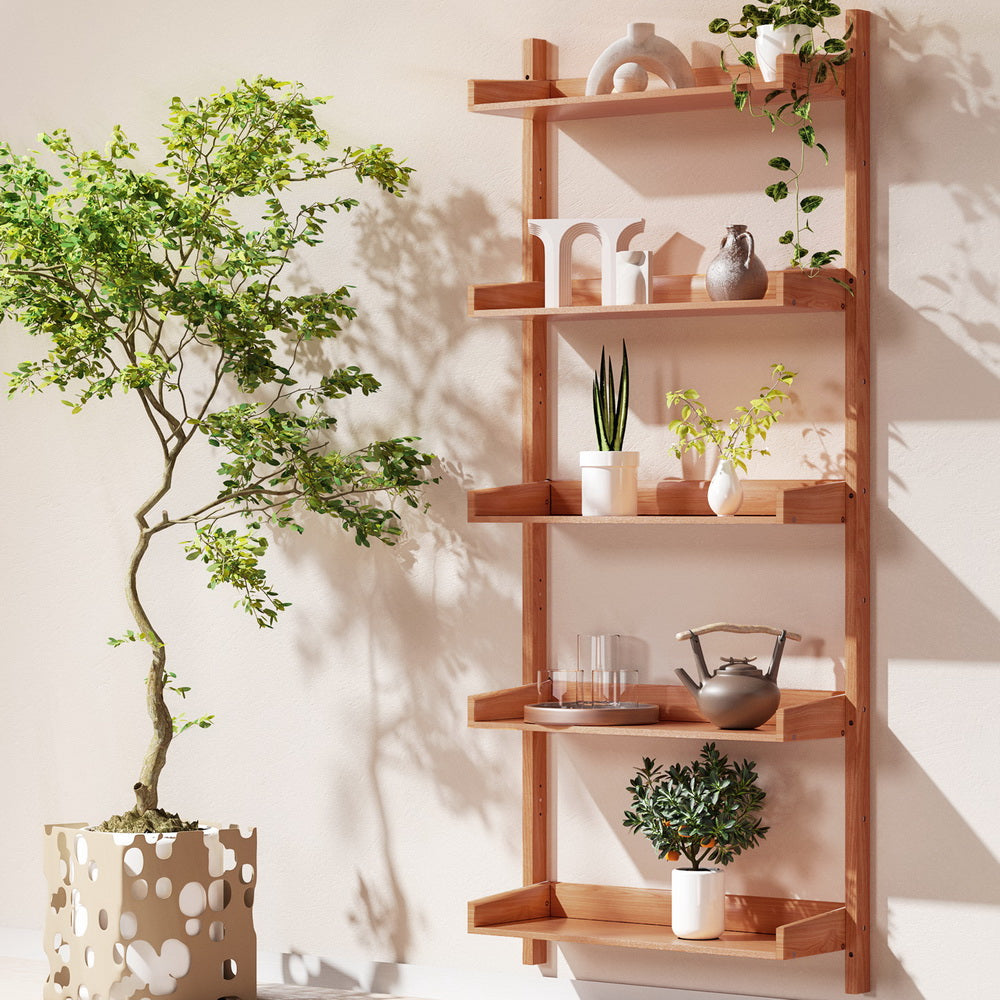 Artiss Bookshelf Floating Shelf  CAPIZ Oak Artiss