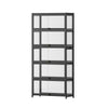 Artiss 5-Tier Display Cabinet Storage Bookshelf Clear Shelf Black