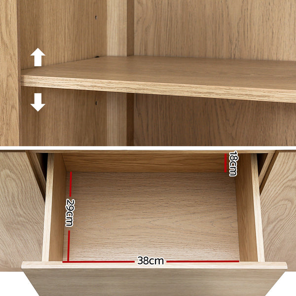 Artiss Buffet Sideboard Marble Style Tabletop - Pine Artiss