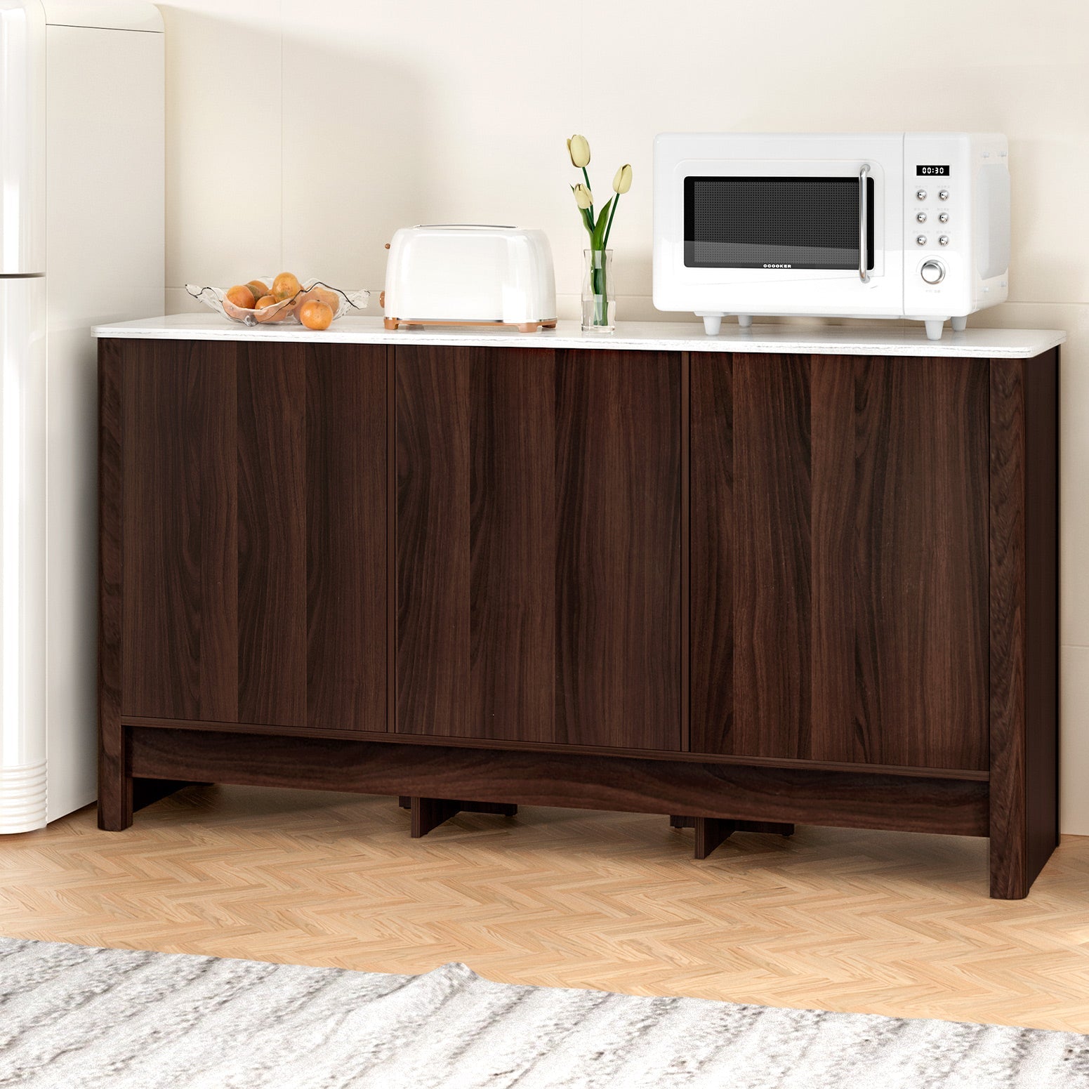 Artiss Buffet Sideboard Cabinet Marble Style Tabletop Artiss