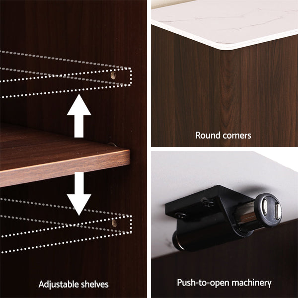Artiss Buffet Sideboard Cabinet Marble Style Tabletop Artiss