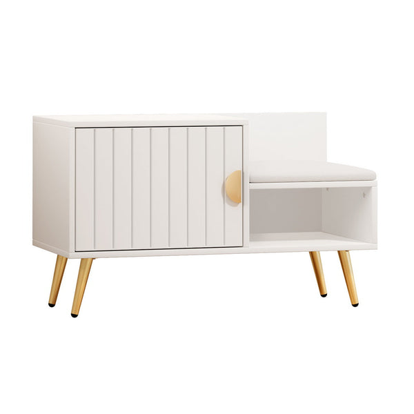 Artiss Shoe Rack Cabinet Bench 6 Pairs White Artiss